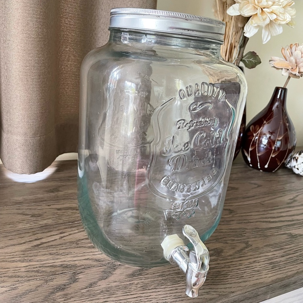 2.5 Gallon Glass Mason Jar Drink Dispenser